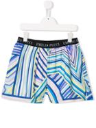 Emilio Pucci Junior Teen Geometric Print Shorts - Blue