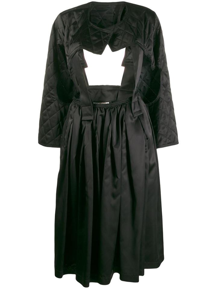Comme Des Garçons Cut-out Quilted Dress - Black