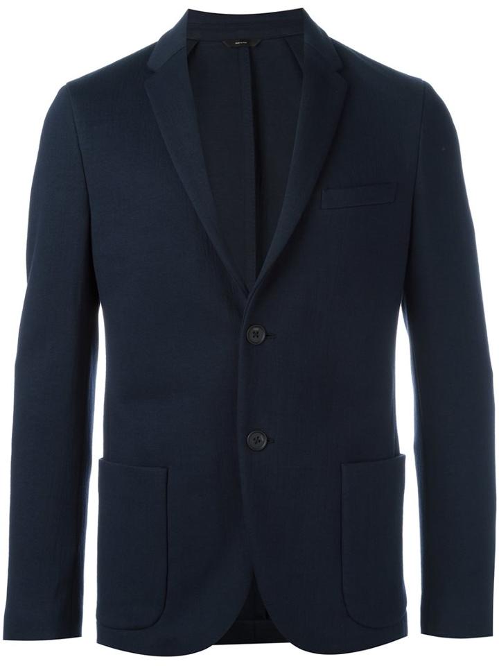 Fendi Classic Blazer, Men's, Size: 46, Blue, Cotton/polyamide