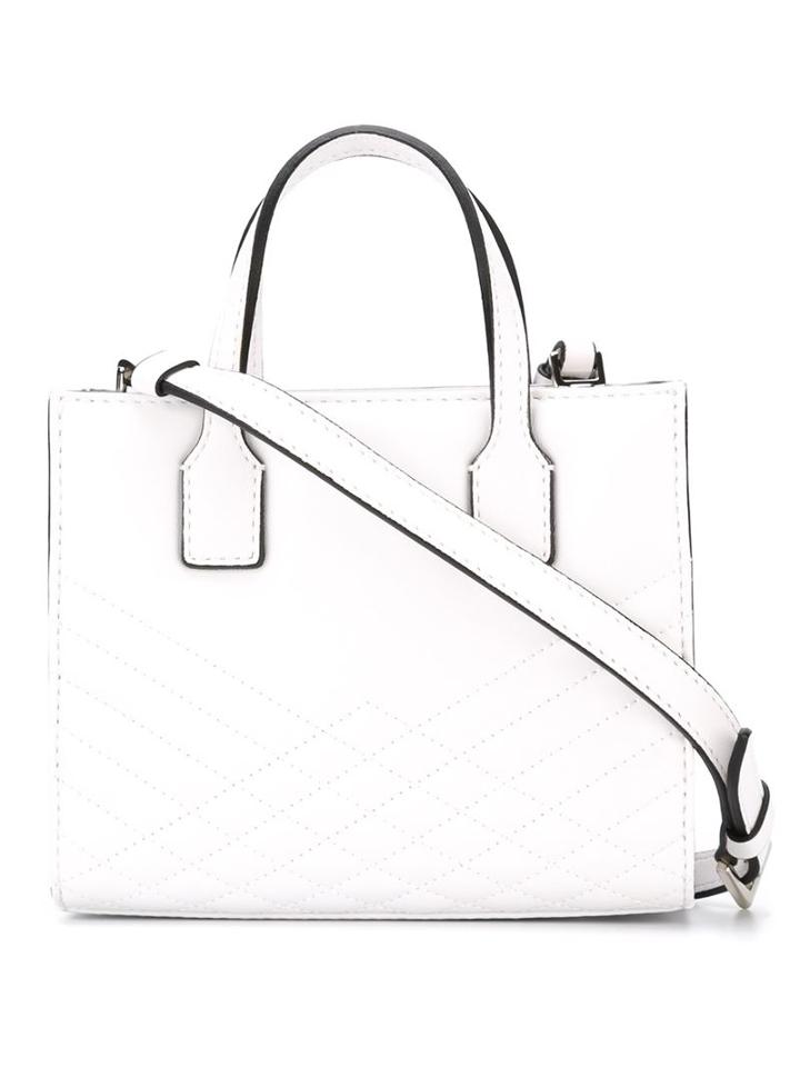 Emanuel Ungaro Stitching Detail Tote, Women's, White, Leather