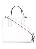 Emanuel Ungaro Stitching Detail Tote, Women's, White, Leather