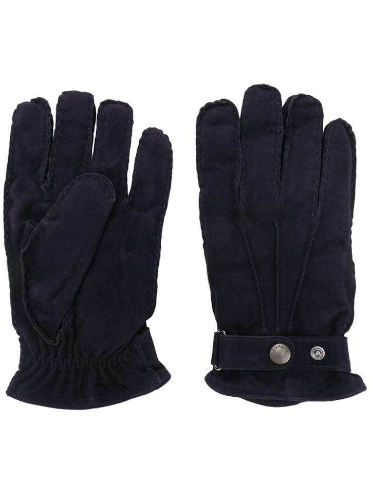 Lardini Snap Button Gloves - Blue