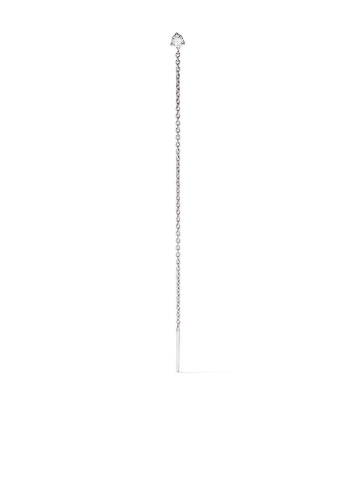 White Bird 18kt White Gold Single Rachel Chain Earring