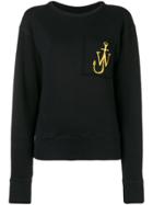 Jw Anderson Logo Embroidered Sweatshirt - Black