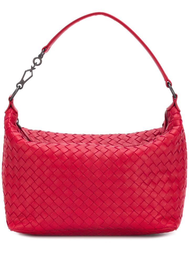 Bottega Veneta Small Intrecciato Boudoir Bag - Red