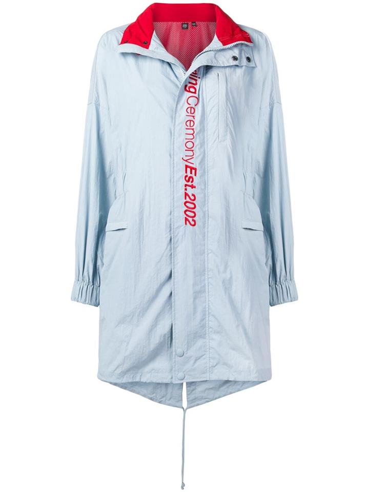Opening Ceremony Crinkled Fishtail Parka - Blue
