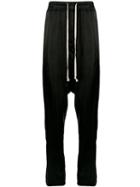 Rick Owens Drawstring Dropped Trousers - Black