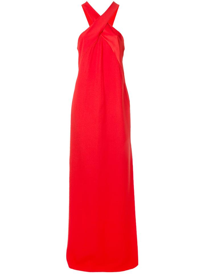 Lanvin Crisscross Neck Grown - Red
