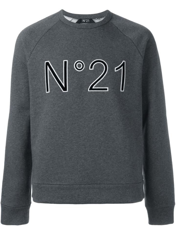 No21 Logo Sweatshirt, Men's, Size: Medium, Grey, Cotton/viscose/silk
