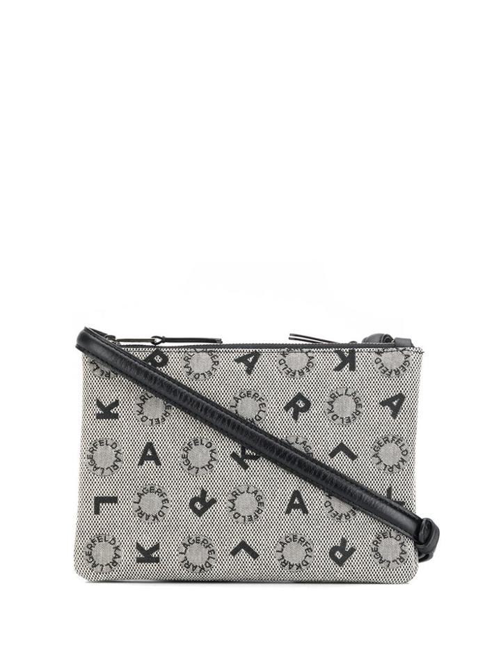 Karl Lagerfeld Logo Embroidered Bag - Grey