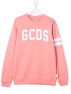 Gcds Kids Printed Logo Sweatshirt - Pink