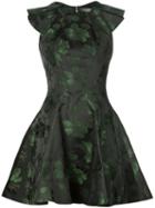 Alexander Mcqueen Hibiscus Jacquard Dress, Women's, Size: 42, Black, Silk/polyester/acetate