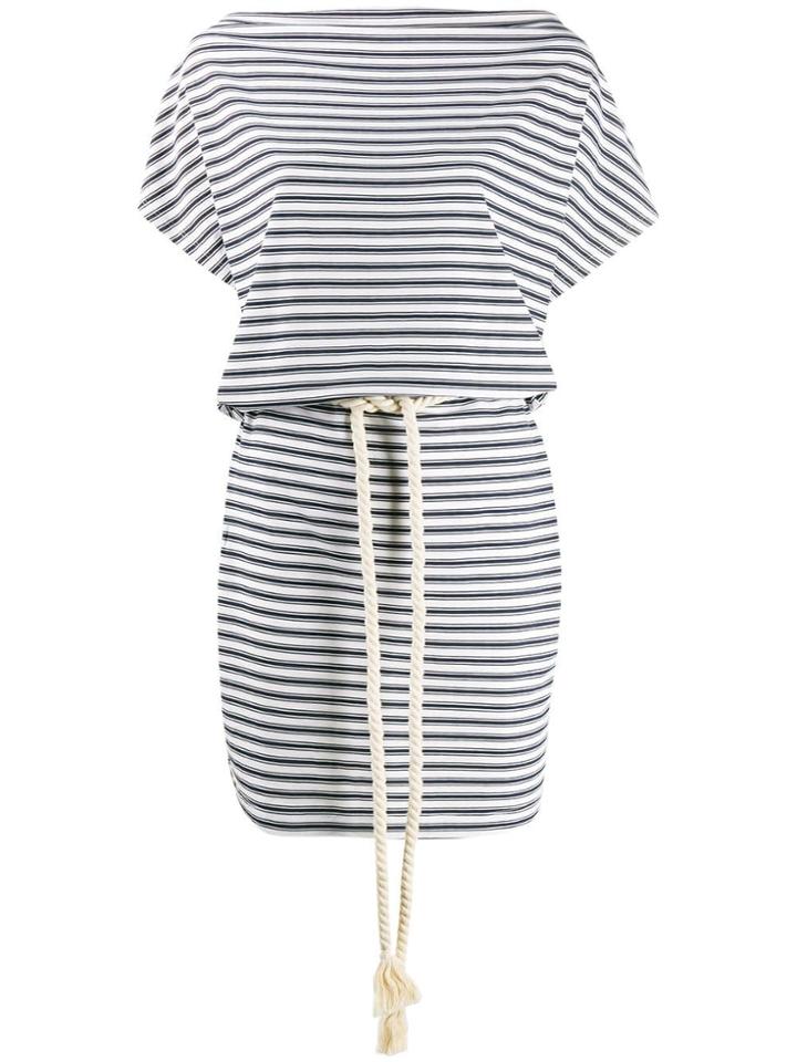 Ea7 Emporio Armani Striped Short Dress - Blue