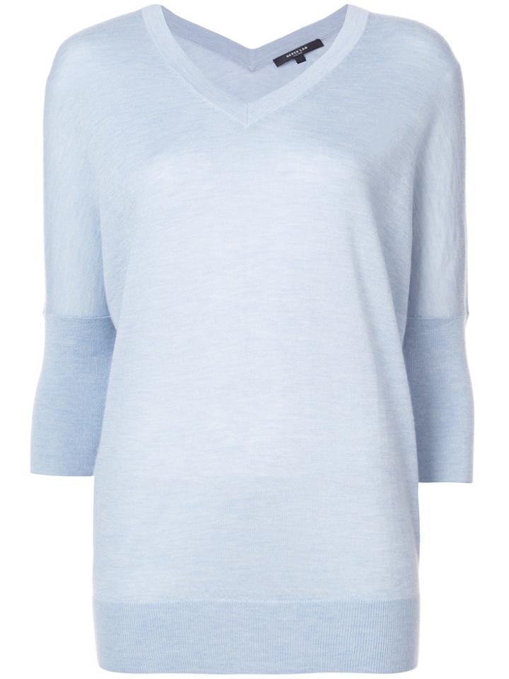 Derek Lam Ezme Batwing Sweater - Blue