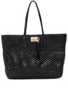 Salvatore Ferragamo Net Structured Tote - Black