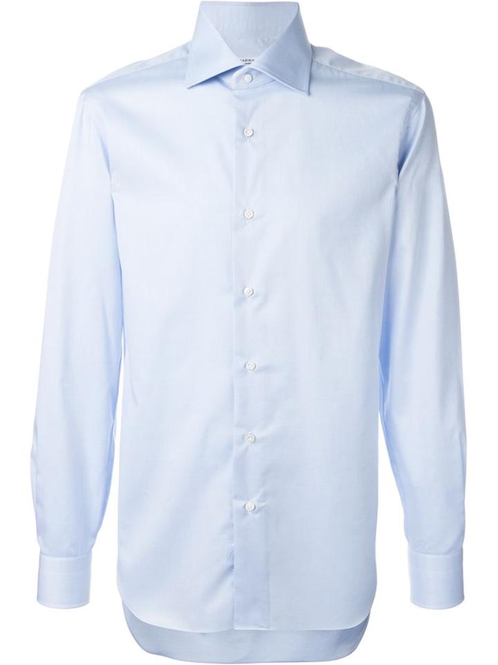 Barba Classic Collar Shirt, Men's, Size: 40, Blue, Cotton