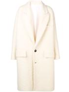 Ami Paris Oversize Two Buttons Coat - White