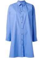 Odeeh Relaxed Shirt Dress, Women's, Size: 40, Blue, Cotton