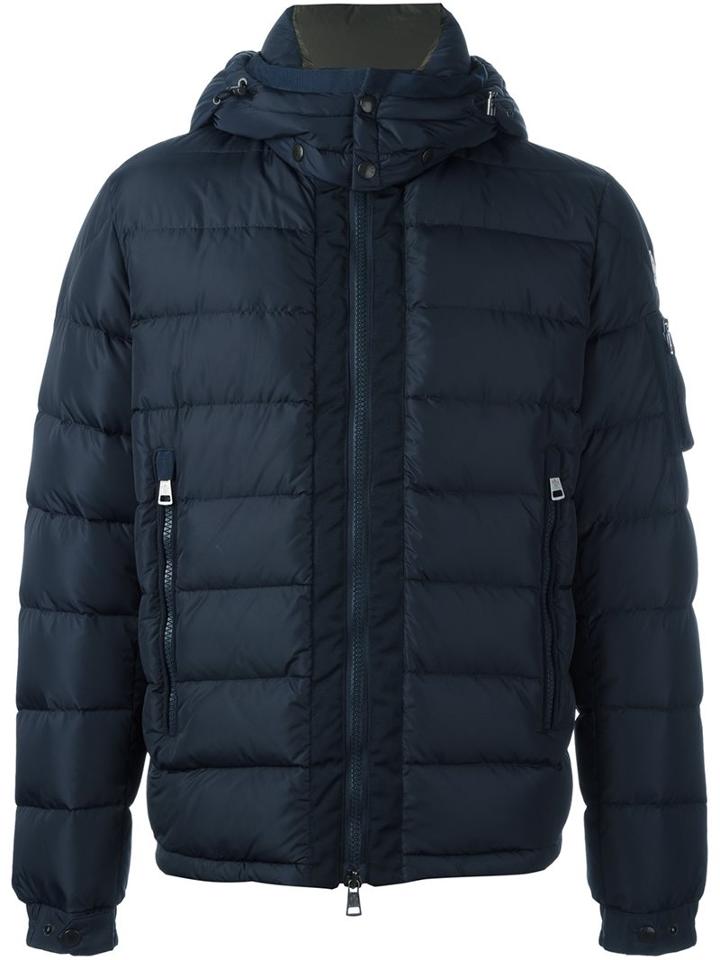 Moncler 'danube' Padded Jacket, Men's, Size: 4, Blue, Feather Down/polyamide