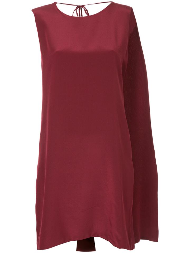 Kacey Devlin Deconstructed Neck Tie Dress - Red