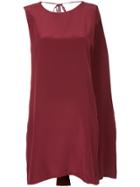 Kacey Devlin Deconstructed Neck Tie Dress - Red
