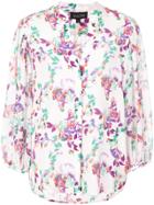 Saloni Floral Print Blouse - White