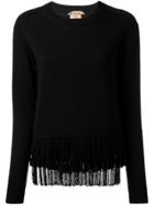 No21 Fringed Jumper - Black