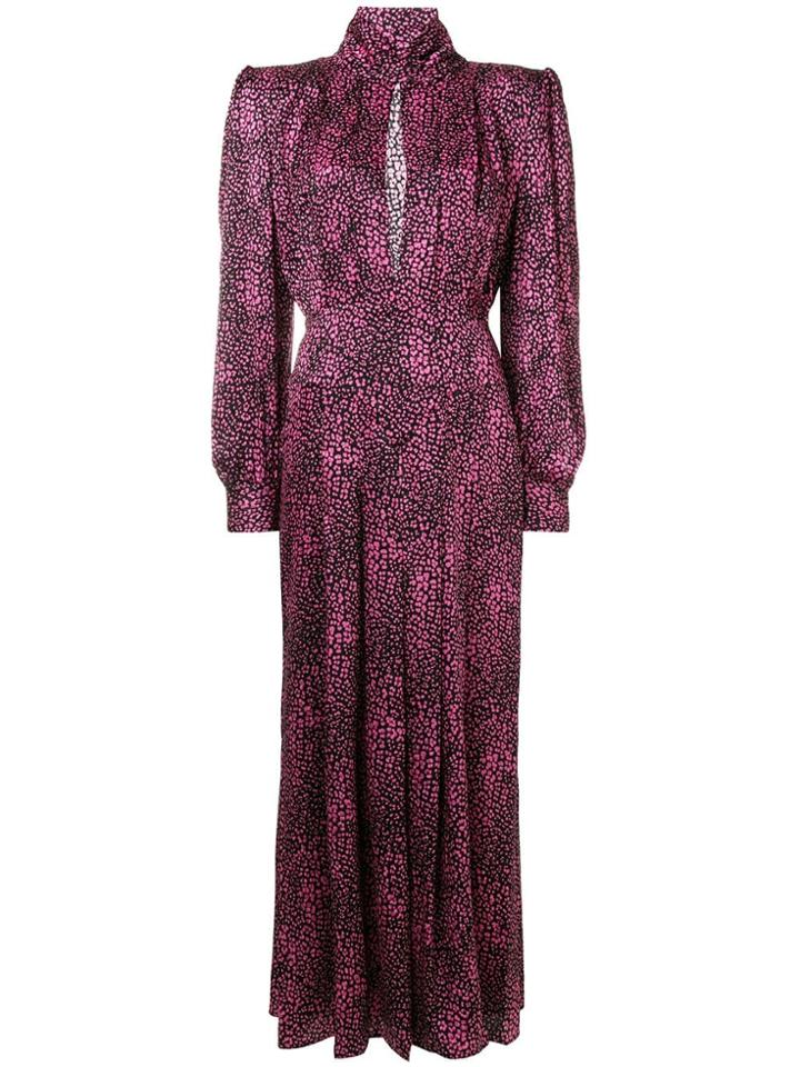 Alessandra Rich Longsleeved Spotted Dress - Black