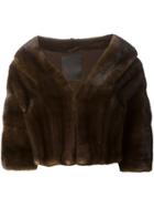 Liska Cropped Coat - Brown