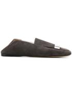 Sergio Rossi Leather Loafers - Grey