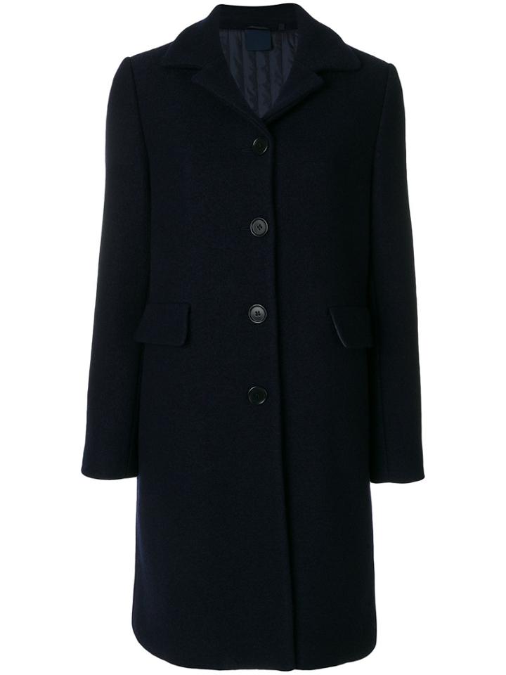 Aspesi Single-breasted Buttoned Coat - Blue