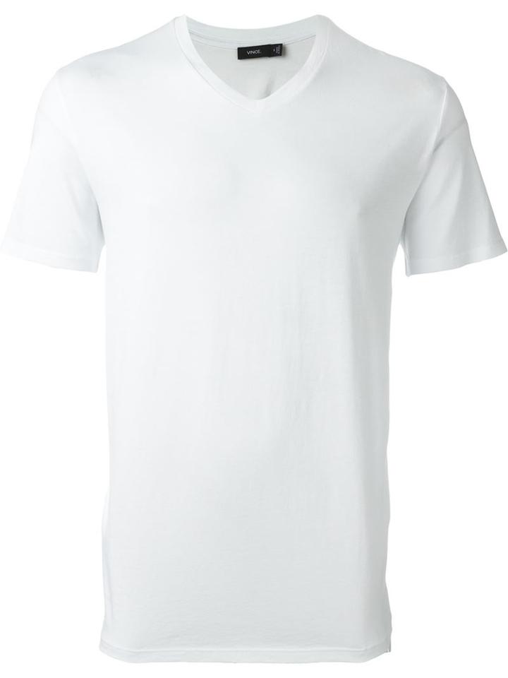 Vince V-neck T-shirt, Men's, Size: Xl, White, Cotton