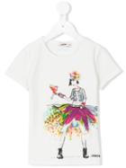 Junior Gaultier - Printed T-shirt - Kids - Cotton/spandex/elastane - 8 Yrs, Girl's, Nude/neutrals