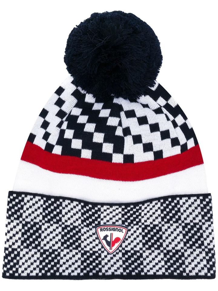 Rossignol Pom Pom Checked Hat - Blue