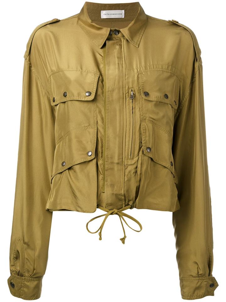 Faith Connexion - Cargo Pocket Jacket - Women - Silk - Xs, Green, Silk