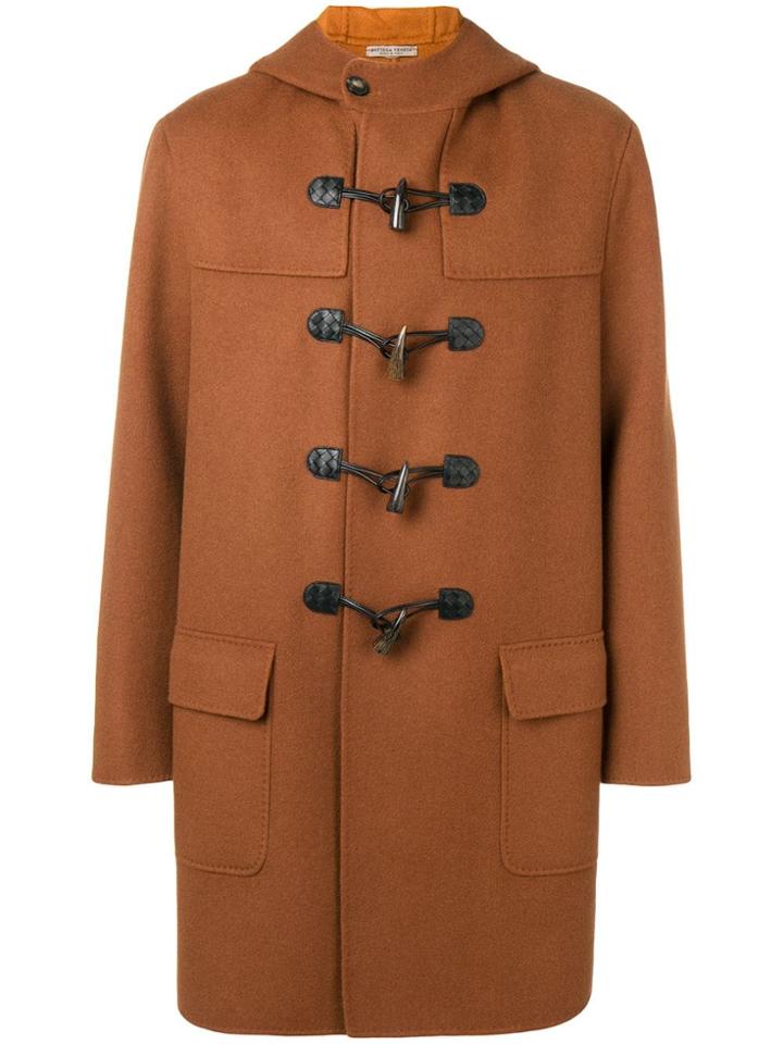 Bottega Veneta Cashmere Double Breasted Duffle Coat - Brown
