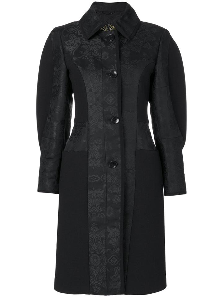 Etro Paisley Puff Sleeve Coat - Black