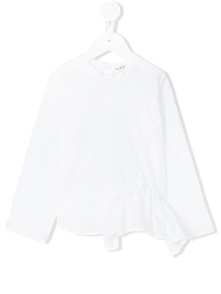 Tree House - Peplum Hem Shirt - Kids - Cotton - 3 Yrs, White