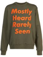 Mostly Heard Rarely Seen Logo Patch Sweatshirt - Green