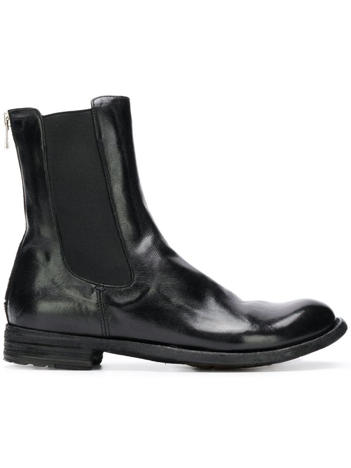 Officine Creative Zipped Back Chelsea Boots - Black