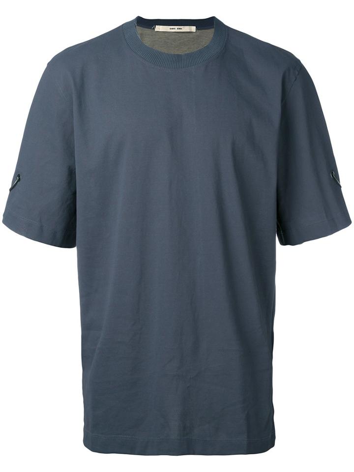 Damir Doma - Eyelet Detail T-shirt - Men - Cotton - Xs, Blue, Cotton