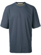 Damir Doma - Eyelet Detail T-shirt - Men - Cotton - Xs, Blue, Cotton