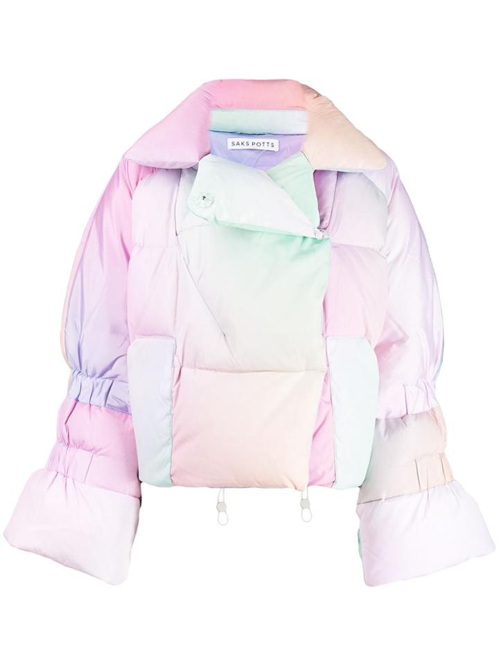 Saks Potts Oversized Star Down Jacket - Pink