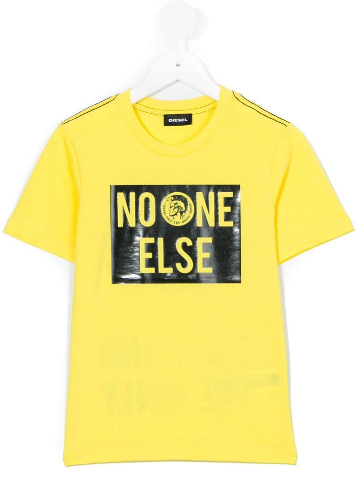 Diesel Kids - No One Else T-shirt - Kids - Cotton - 7 Yrs, Yellow/orange