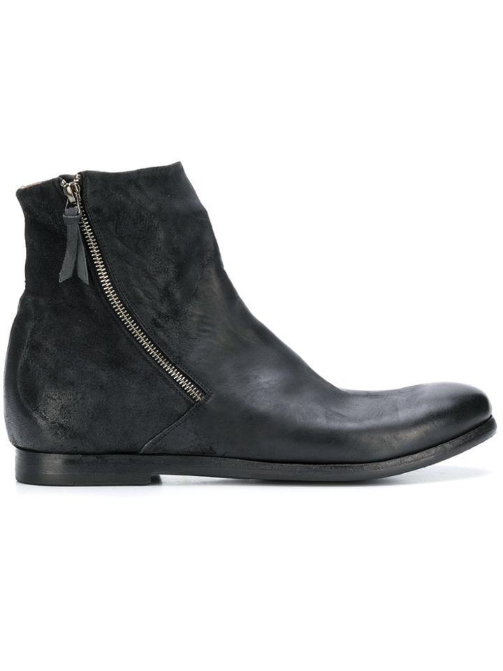 Silvano Sassetti Side-zip Ankle Boots - Black