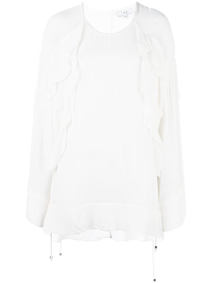 Iro Ruffle Detail Blouse, Women's, Size: 34, White, Rayon