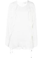 Iro Ruffle Detail Blouse, Women's, Size: 34, White, Rayon
