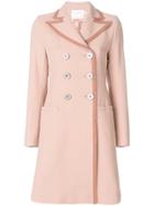 Goat Contrast Trim Cavendish Trench Coat - Pink & Purple