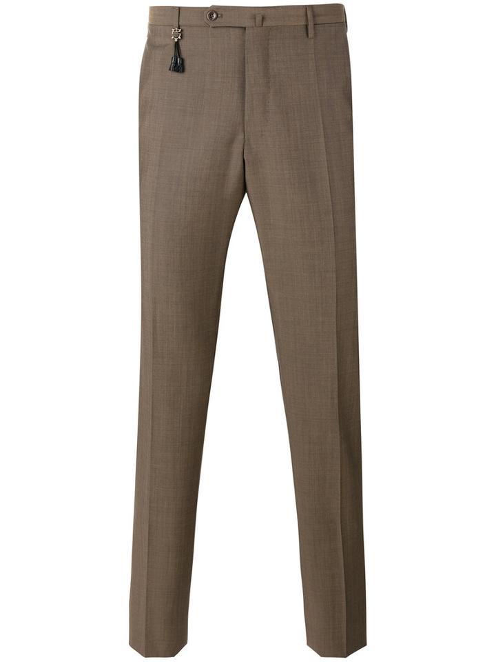 Incotex - Slim Tailored Trousers - Men - Mohair/wool - 54, Brown, Mohair/wool