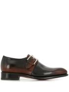 Santoni Two-tone Monk Shoes - Brown